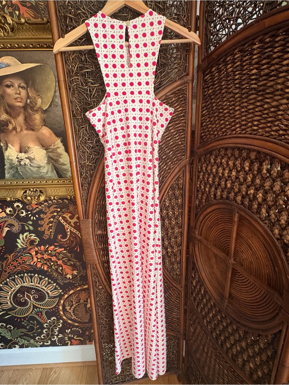 Jude Connally Bernadette Maxi Dress S Raspberry Gold NWT $268 Made USA - Picture 8 of 8